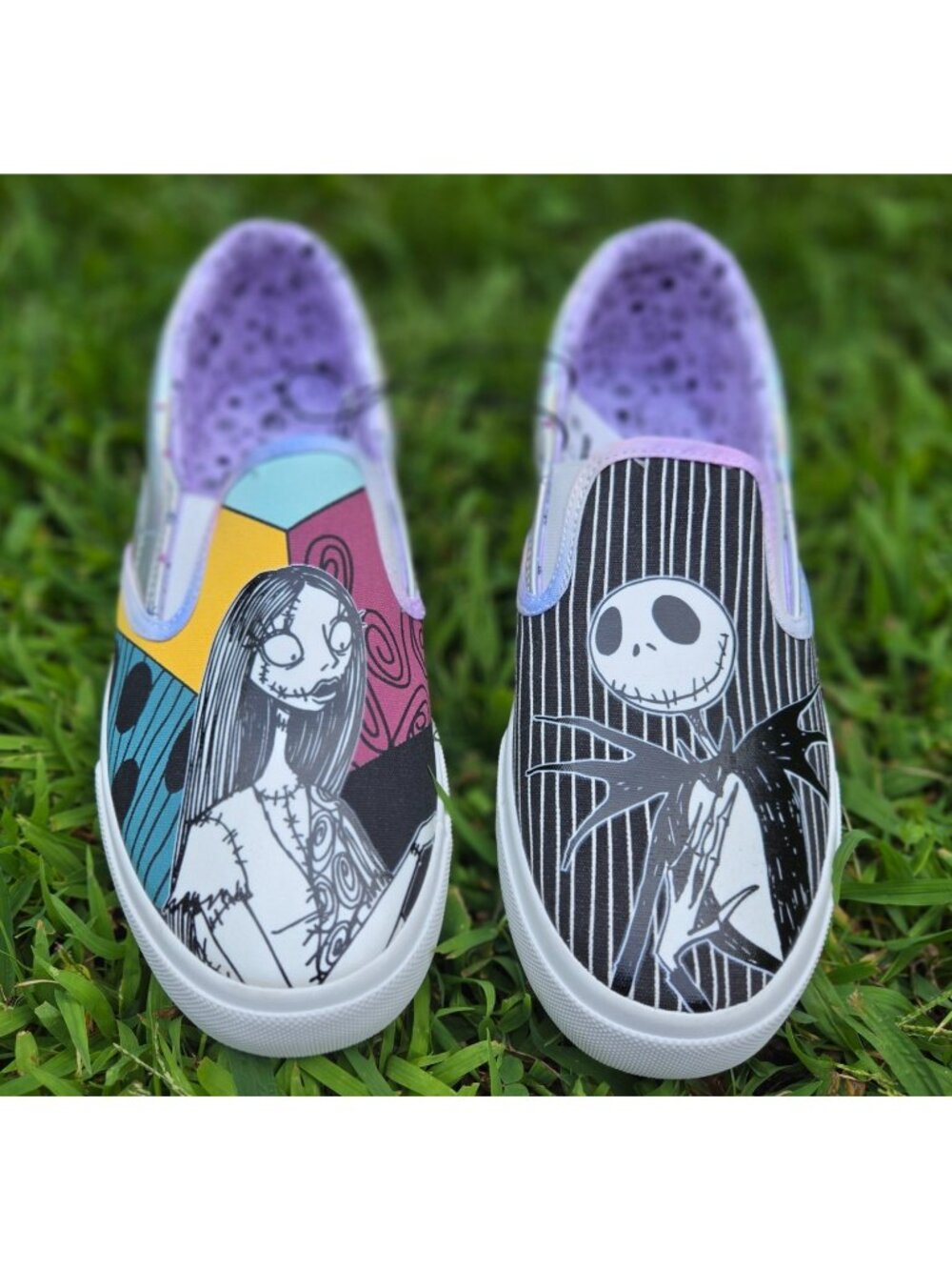 Disney The Nightmare Before Christmas Jack & Sally Slip-On Sneaker Women's 8